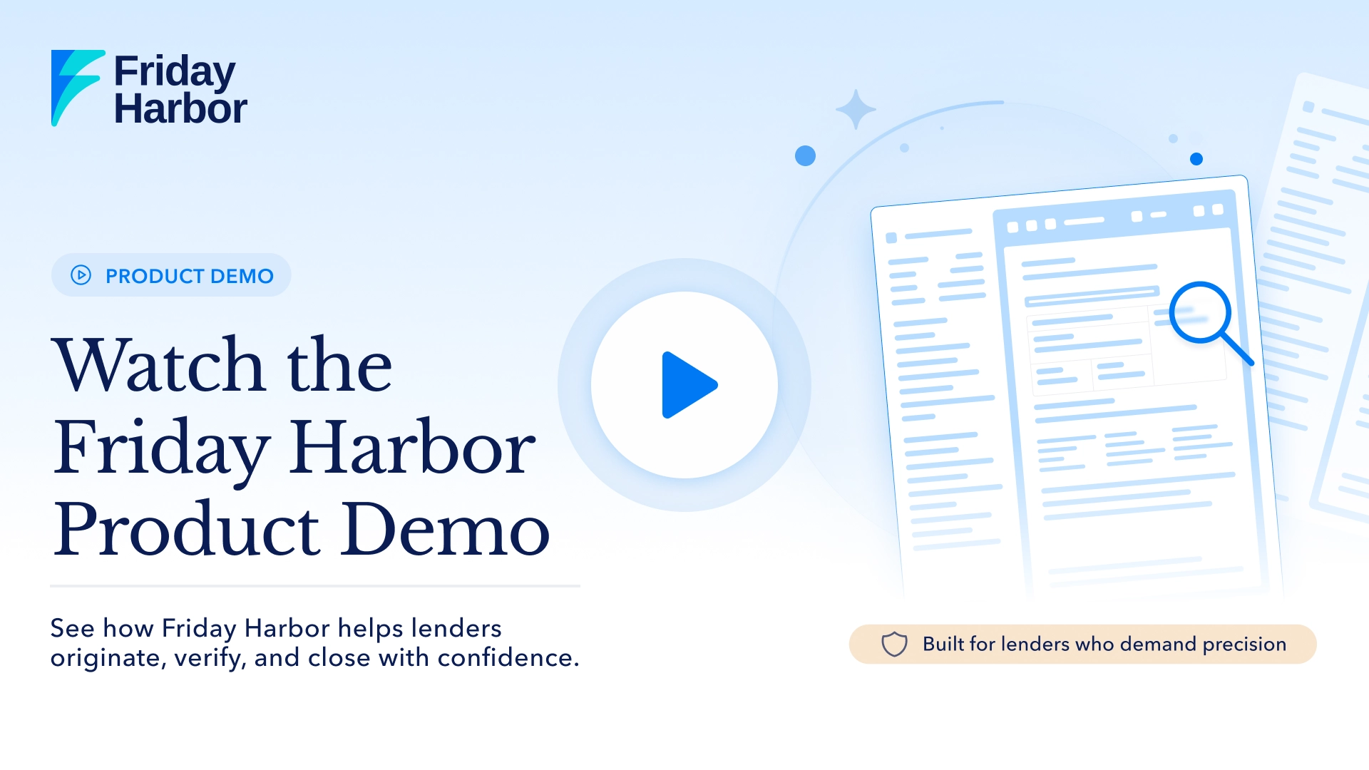 Watch the Friday Harbor product demo